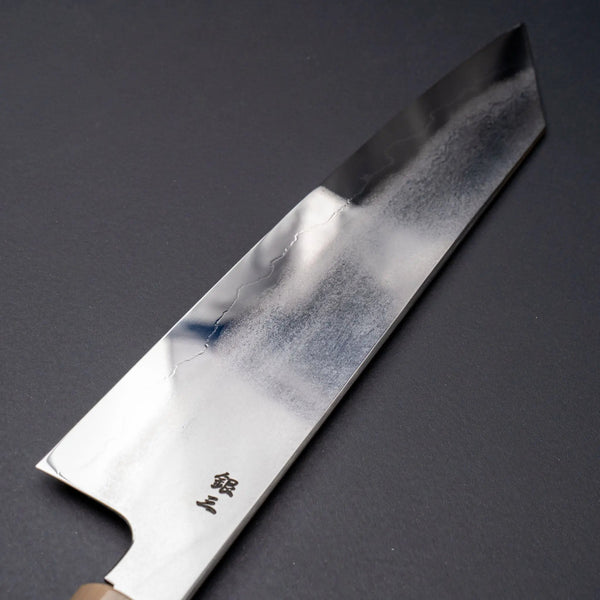 Tetsujin Silver 3 Metal Flow Kiritsuke Gyuto 240mm Taihei Makassar Ebony Handle - Tetogi