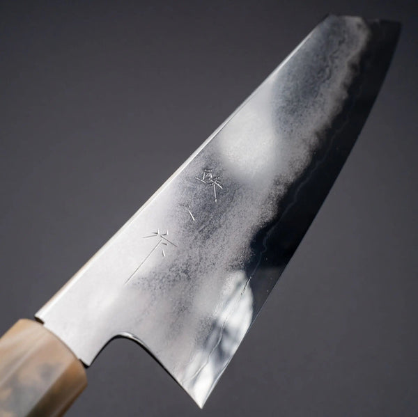 Tetsujin Silver 3 Metal Flow Kiritsuke Gyuto 240mm Taihei Makassar Ebony Handle - Tetogi