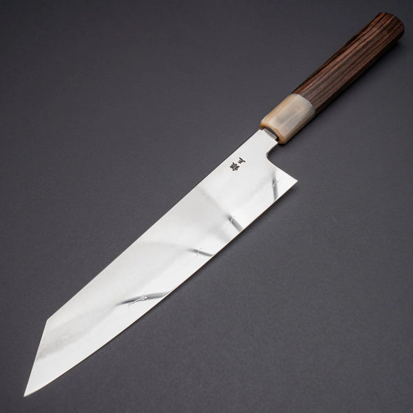 Tetsujin Silver 3 Metal Flow Kiritsuke Gyuto 240mm Taihei Makassar Ebony Handle - Tetogi