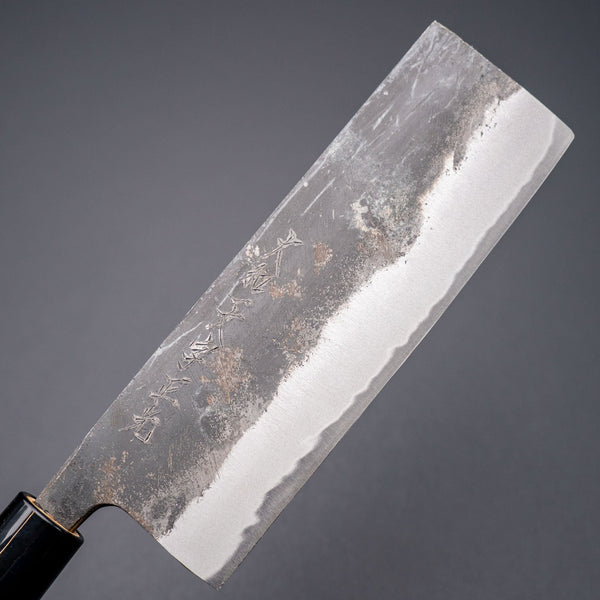 Yamato Ichimonji Thick Carbon Nakiri 170mm Poplar Handle - Tetogi