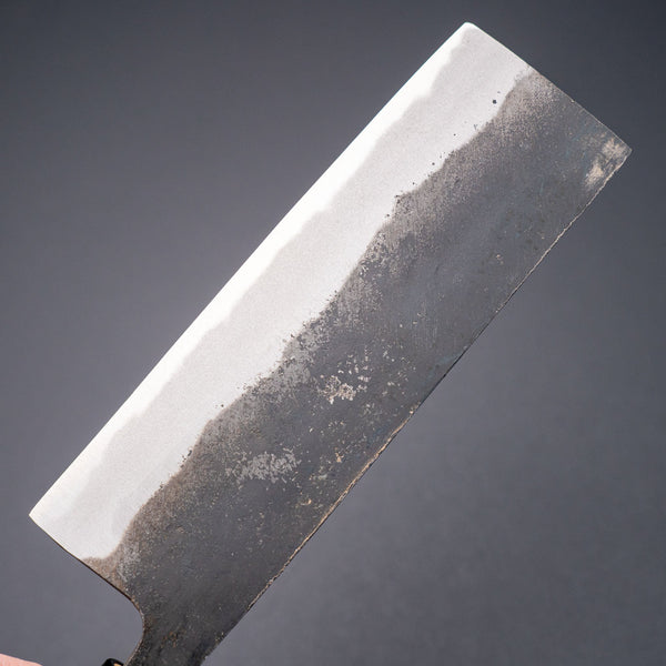 Yamato Ichimonji Thick Carbon Nakiri 170mm Poplar Handle - Tetogi