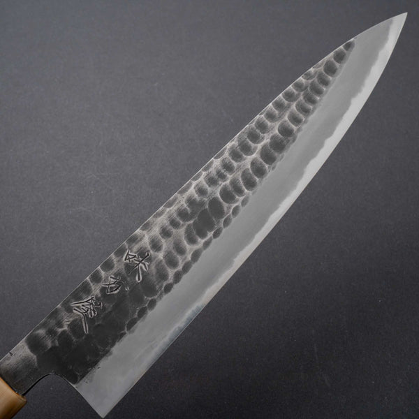 Ajikataya Tsuchime White #2 Gyuto 240mm Ho Wood Handle (D-Shape) - Tetogi