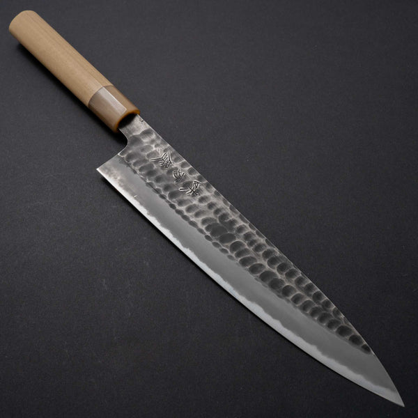 Ajikataya Tsuchime White #2 Gyuto 240mm Ho Wood Handle (D-Shape) - Tetogi