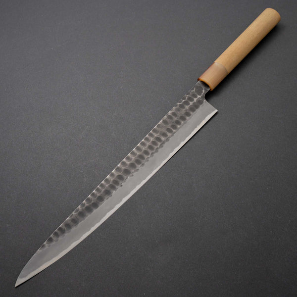 AjikatayaTsuchime White #2 Sujihiki 270mm Ho Wood Handle (D-Shape) - Tetogi