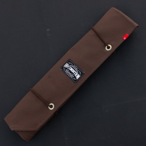 HI-CONDITION Hanpu Canvas 6 Pockets Knife Roll Brown - Tetogi