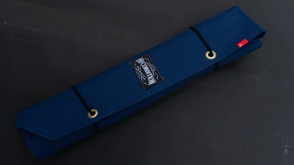 HI-CONDITION Hanpu Canvas 6 Pockets Knife Roll Navy - Tetogi