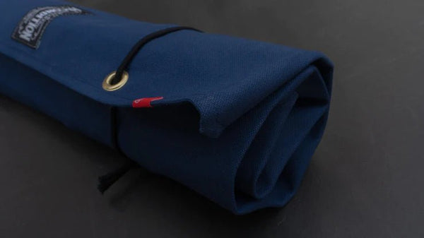 HI-CONDITION Hanpu Canvas 6 Pockets Knife Roll Navy - Tetogi