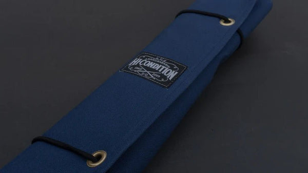 HI-CONDITION Hanpu Canvas 6 Pockets Knife Roll Navy - Tetogi