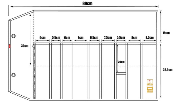 HI-CONDITION Hanpu Canvas 9 Pockets Knife Roll Kinari - Tetogi