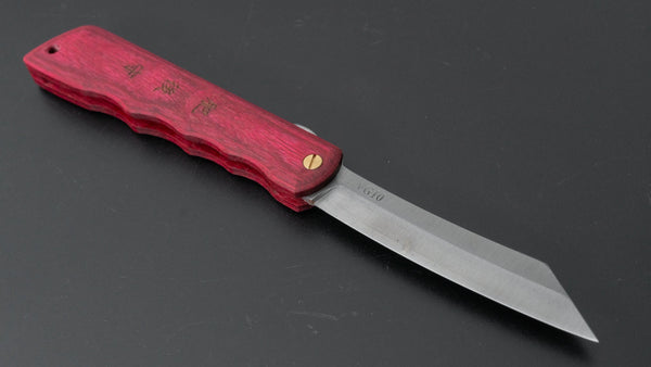 Higonokami VG10 Folding Knife Pakka Handle (Red) - Tetogi