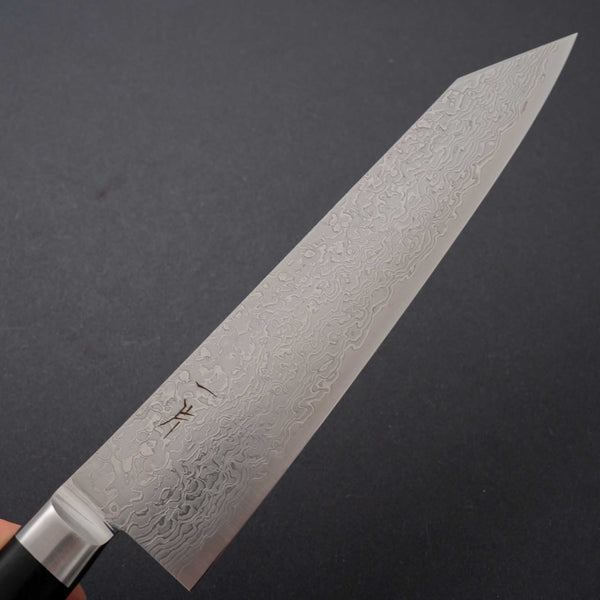 Hitohira FJ SG2 Nickel Damascus White Kiritsuke Gyuto 210mm Linen Micarta Handle - Tetogi