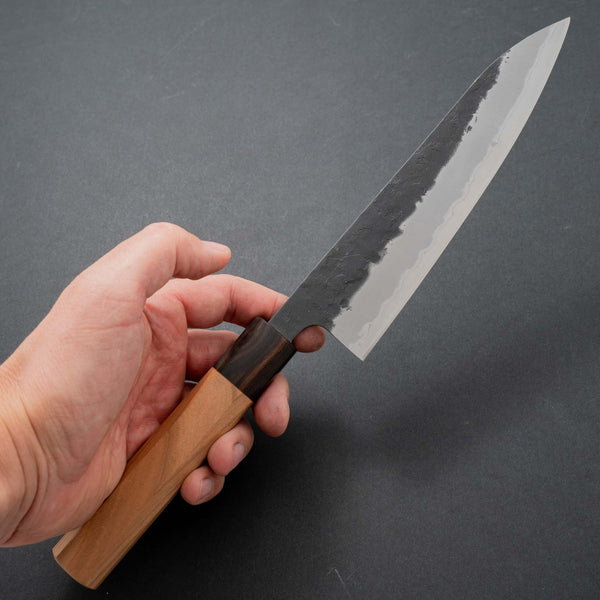 Hitohira Futana SB Kuro Nashiji Gyuto 180mm Cherry Wood Handle - Tetogi