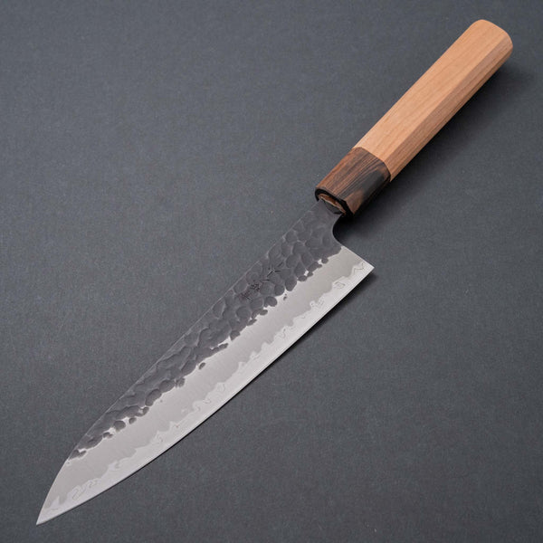 Hitohira Futana SB Kuro Tsuchime Gyuto 180mm Cherry Wood Handle - Tetogi