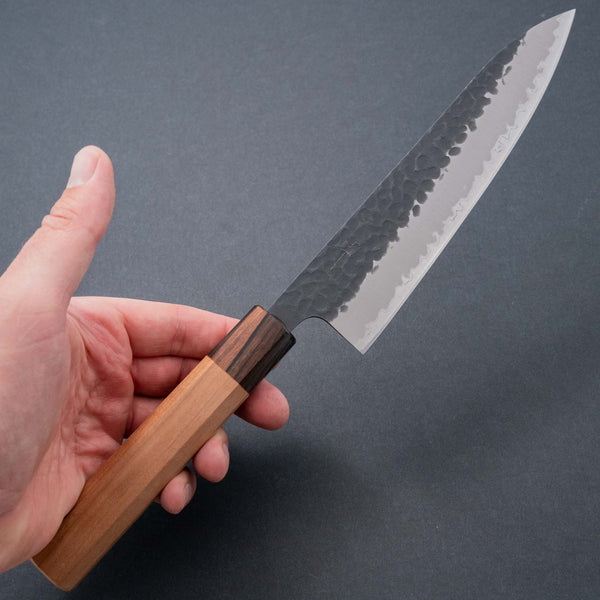 Hitohira Futana SB Kuro Tsuchime Gyuto 180mm Cherry Wood Handle - Tetogi