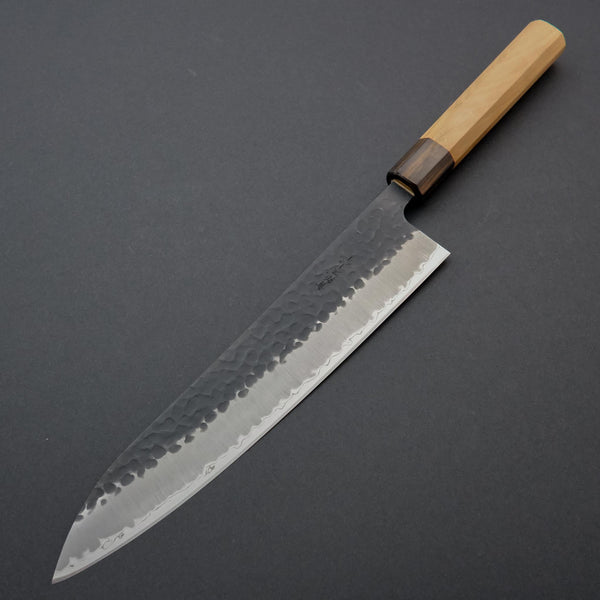 Hitohira Futana SB Kuro Tsuchime Gyuto 240mm Cherry Wood Handle - Tetogi