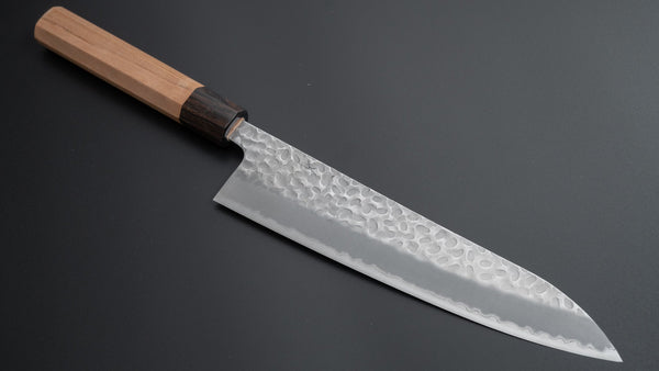 Hitohira Futana SB Migaki Tsuchime Gyuto 210mm Cherry Wood Handle - Tetogi