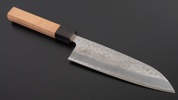 Hitohira Futana SB Migaki Tsuchime Santoku 170mm Cherry Wood Handle - Tetogi