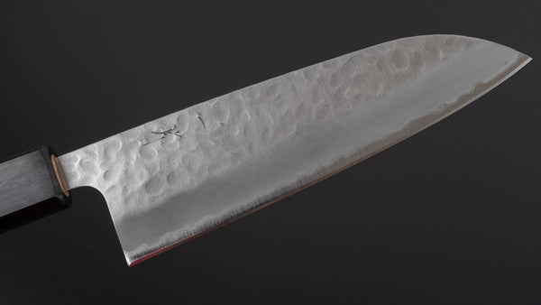 Hitohira Futana SB Migaki Tsuchime Santoku 170mm Cherry Wood Handle - Tetogi