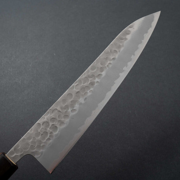 Hitohira Futana White #2 Migaki Tsuchime Gyuto 210mm Cherry Wood Handle - Tetogi