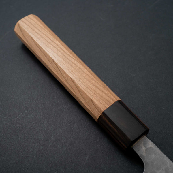 Hitohira Futana White #2 Migaki Tsuchime Gyuto 210mm Cherry Wood Handle - Tetogi