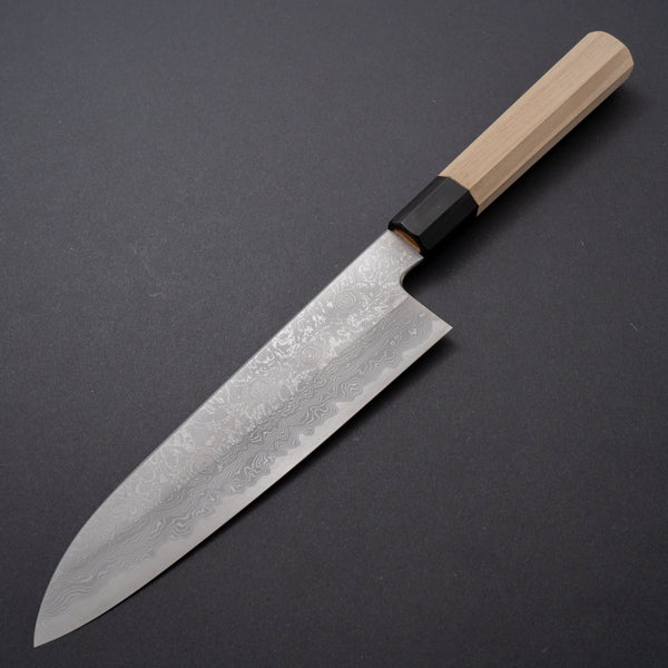 Hitohira Gorobei Kyuzo White #2 Damascus Gyuto 210mm Ho Wood Handle - Tetogi