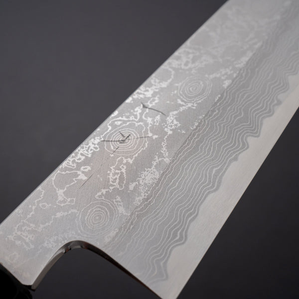 Hitohira Gorobei Kyuzo White #2 Damascus Gyuto 210mm Ho Wood Handle - Tetogi