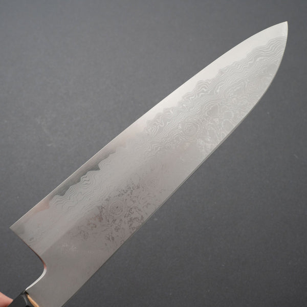 Hitohira Gorobei Kyuzo White #2 Damascus Gyuto 210mm Ho Wood Handle - Tetogi