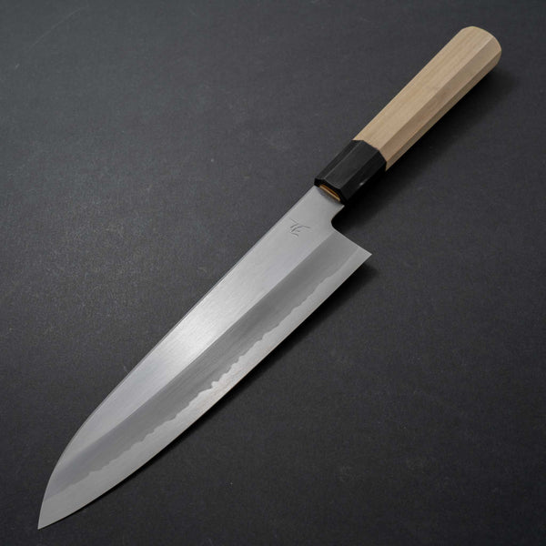 Hitohira Gorobei Ren White #2 Gyuto 210mm Ho Wood Handle - Tetogi