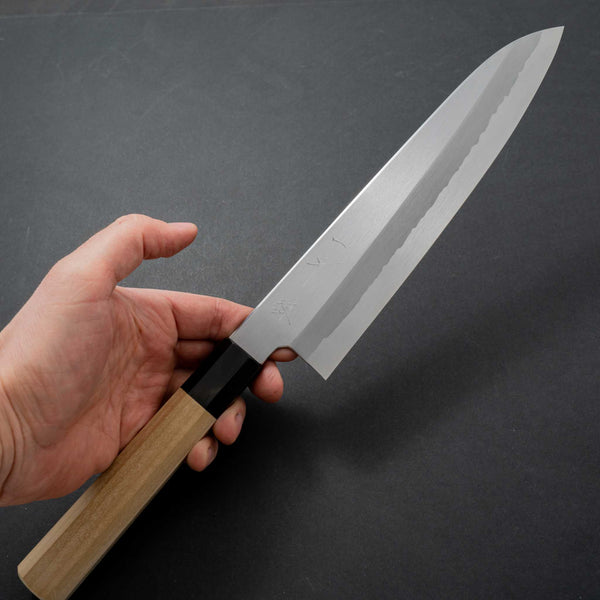 Hitohira Gorobei Ren White #2 Gyuto 240mm Ho Wood Handle - Tetogi