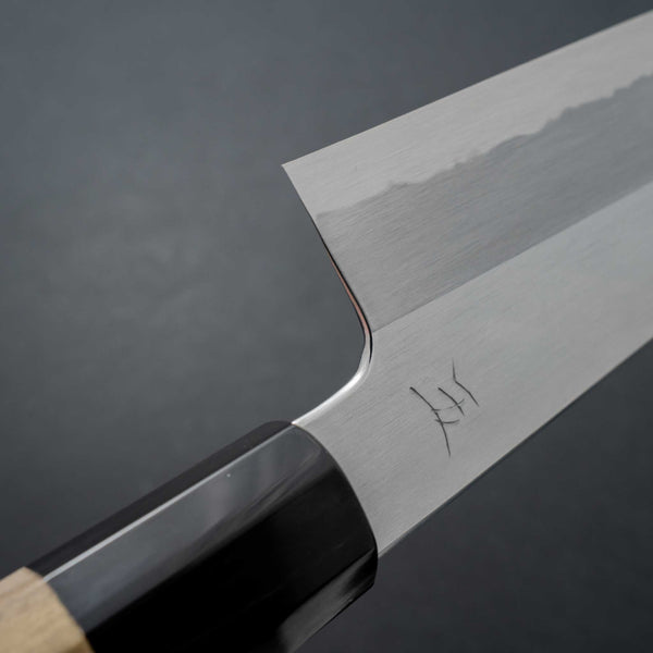 Hitohira Gorobei Ren White #2 Gyuto 240mm Ho Wood Handle - Tetogi