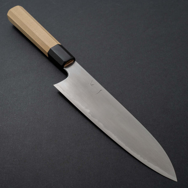 Hitohira Gorobei Rikichi White #2 Kasumi Gyuto 210mm Ho Wood Handle (Thick Handle) - Tetogi