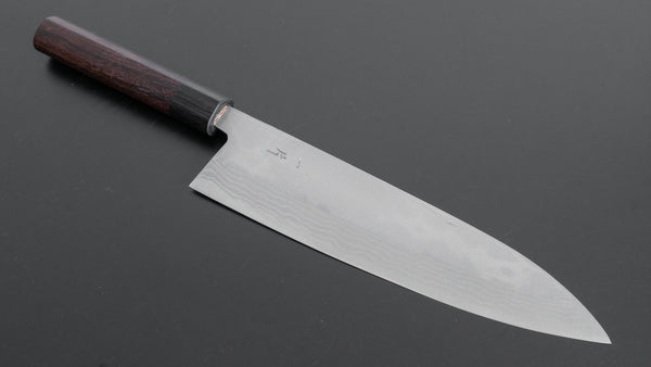 Hitohira GR Blue #2 Damascus Gyuto 210mm Wood Handle - Tetogi