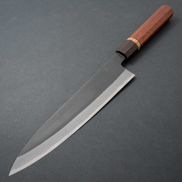 Hitohira Hinode Kurouchi White #2 Gyuto 240mm Riisgaard Padouk Handle - Tetogi