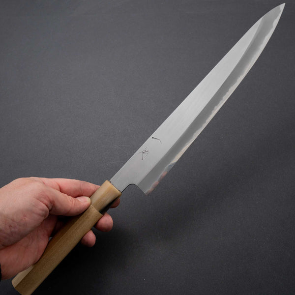 Hitohira Hinode Migaki White #2 Sujihiki 270mm Ho Wood Handle (D-shape) - Tetogi