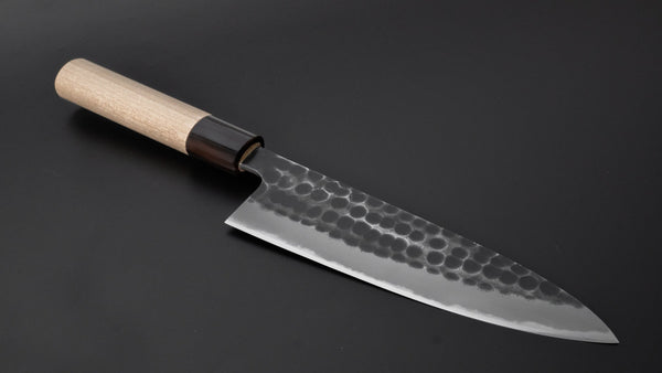 Hitohira Hinode Tsuchime White #2 Gyuto 210mm Ho Wood Handle - Tetogi