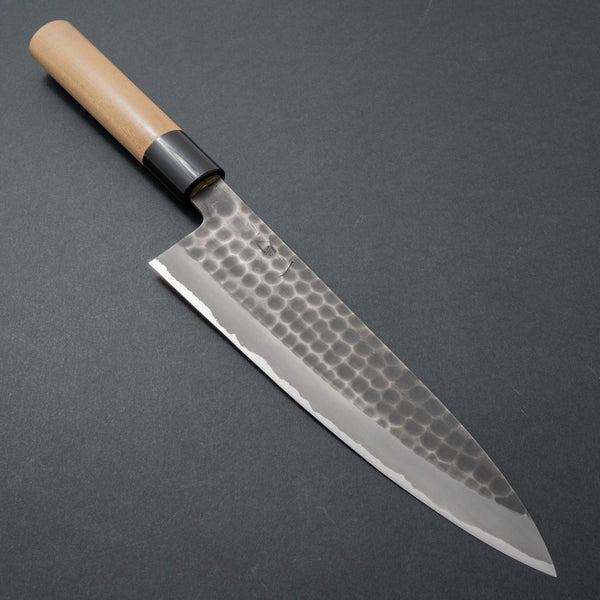 Hitohira Hinode Tsuchime White #2 Stainless Clad Gyuto 210mm Ho Wood Handle - Tetogi