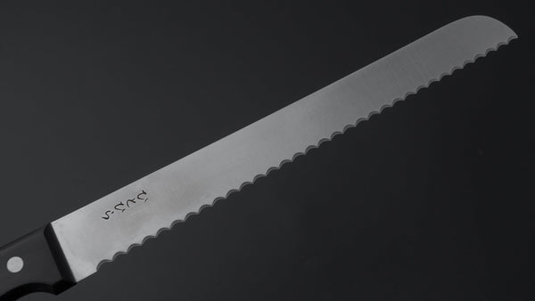 Hitohira Hiragana Bread Knife 250mm Pakka Handle - Tetogi