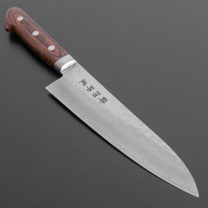 Hitohira Imojiya HG Tsuchime Gyuto 180mm Imitation Mahogany Handle - Tetogi