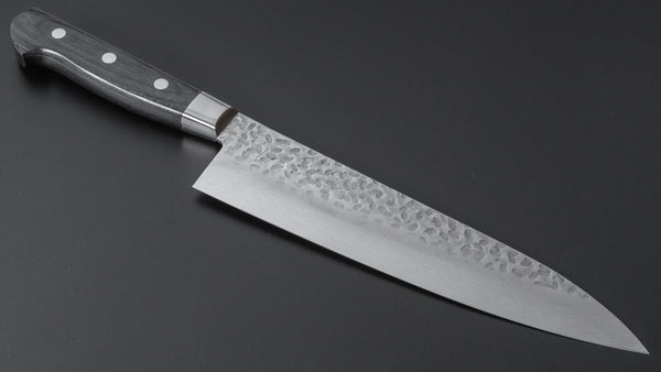 Hitohira Imojiya ST Tsuchime Damascus Gyuto 210mm Pakka Handle (Yo) - Tetogi