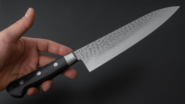 Hitohira Imojiya ST Tsuchime Damascus Gyuto 210mm Pakka Handle (Yo) - Tetogi