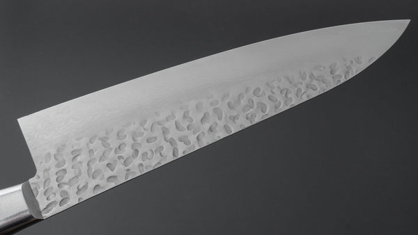 Hitohira Imojiya ST Tsuchime Damascus Gyuto 210mm Pakka Handle (Yo) - Tetogi