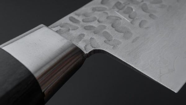 Hitohira Imojiya ST Tsuchime Damascus Gyuto 210mm Pakka Handle (Yo) - Tetogi