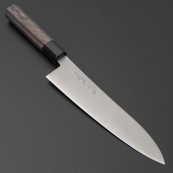 Hitohira Imojiya TH Blue Super Gyuto 210mm Pakka Handle (Gray) - Tetogi