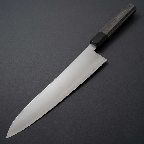 Hitohira Imojiya TH Blue Super Gyuto 240mm Pakka Handle (Gray) - Tetogi