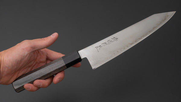 Hitohira Imojiya TH Blue Super Kiritsuke Gyuto 210mm Pakka Handle (Gray) - Tetogi