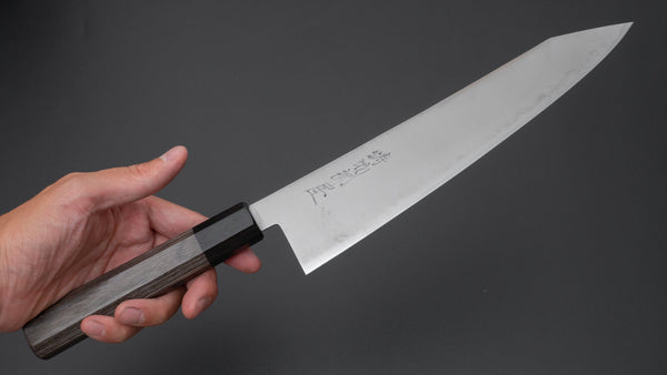 Hitohira Imojiya TH Blue Super Kiritsuke Gyuto 240mm Pakka Handle (Gray) - Tetogi