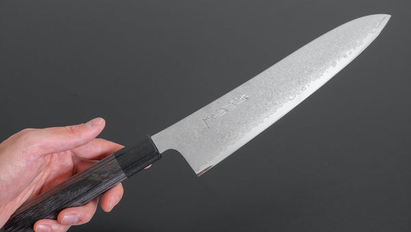 Hitohira Imojiya TH Damascus Gyuto 240mm Pakka Handle (Gray) - Tetogi