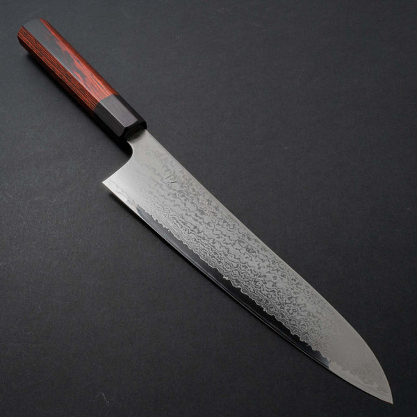 Hitohira Imojiya TH Damascus Gyuto 240mm Pakka Handle (Red) - Tetogi