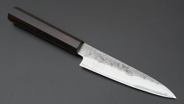 Hitohira Imojiya TH Silver #3 Nashiji Petty 120mm Ebony Handle - Tetogi