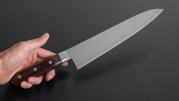 Hitohira KH Stainless Gyuto 240mm Imitation Mahogany Handle - Tetogi